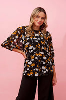 CKM Baloon Sleeve Floral Print