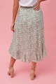 CKM Long Frill Hem Floral Print Skirt