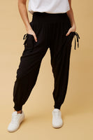 CKM Harem Pants with Self Tie Side Pockets